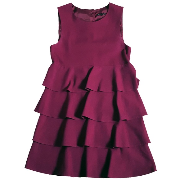 Theory Womens Sleeveless Tiered Knit Dress Small - Picture 6 of 8